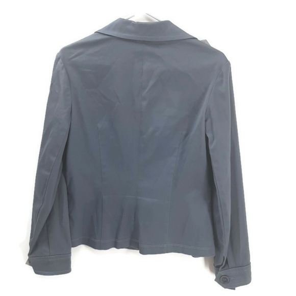 Trina Turk blue utility jacket blazer sz 8 - Picture 2 of 5